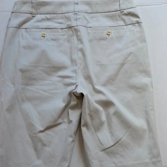 White Tribal Stretch Bermuda  Shorts - Picture 2 of 6